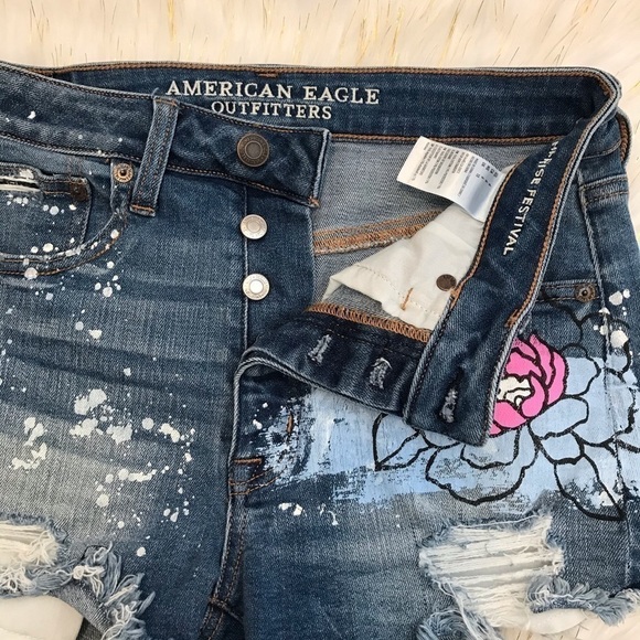 American Eagle Vintage High-Rise Festival Shorts - Picture 4 of 8